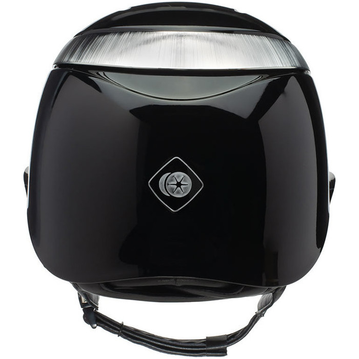 2022 Charles Owen Halo Gloss Helmet & Headband HALOGLOSSBS - Black Gloss / Platinum